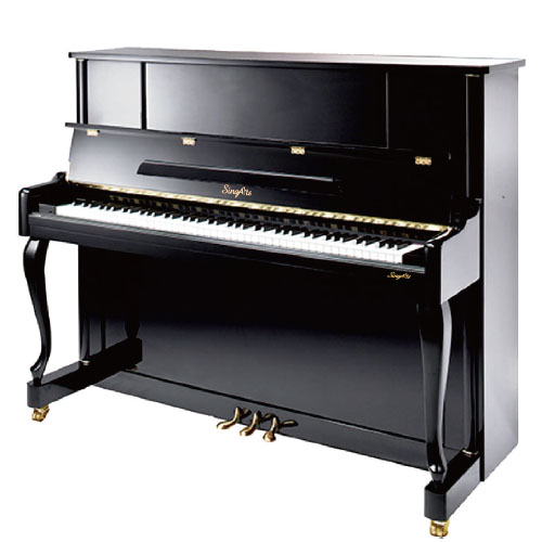 SingArts GA3 Upright Piano(Colourful Series), Black Gloss Finish, Height 123cm