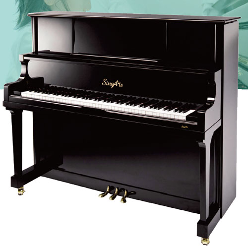 SingArts GT8 Upright Piano(Master Series), Black Gloss Finish, Height 132cm