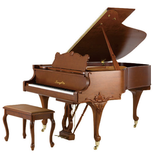 SingArts YC8 Grand Piano(Dream Series), Teak Matt Finish, Length 186cm